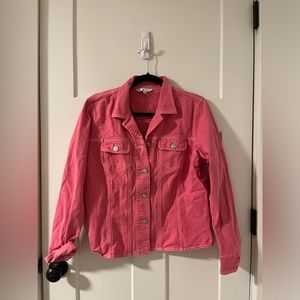 Pink denim jacket